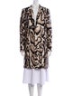 Diane von Furstenberg Wool Animal Print Faux Fur Coat