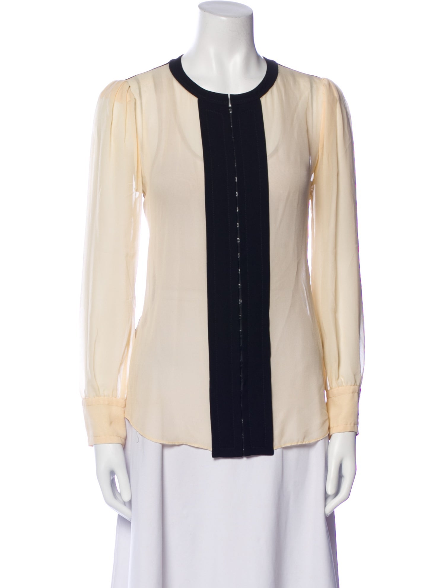 Diane von Furstenberg Silk Crew Neck Blouse