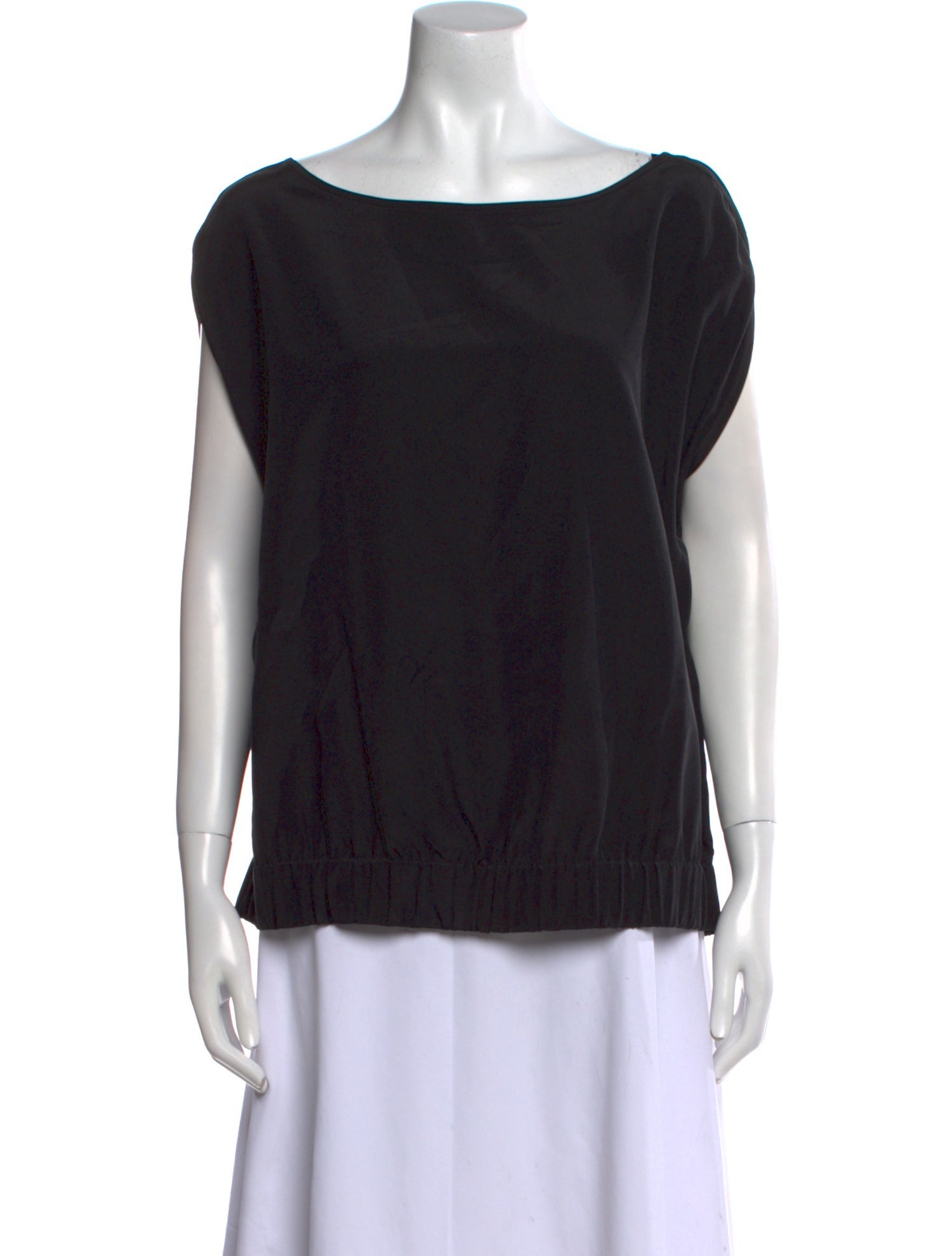 Diane von Furstenberg Silk Bateau Neckline Top