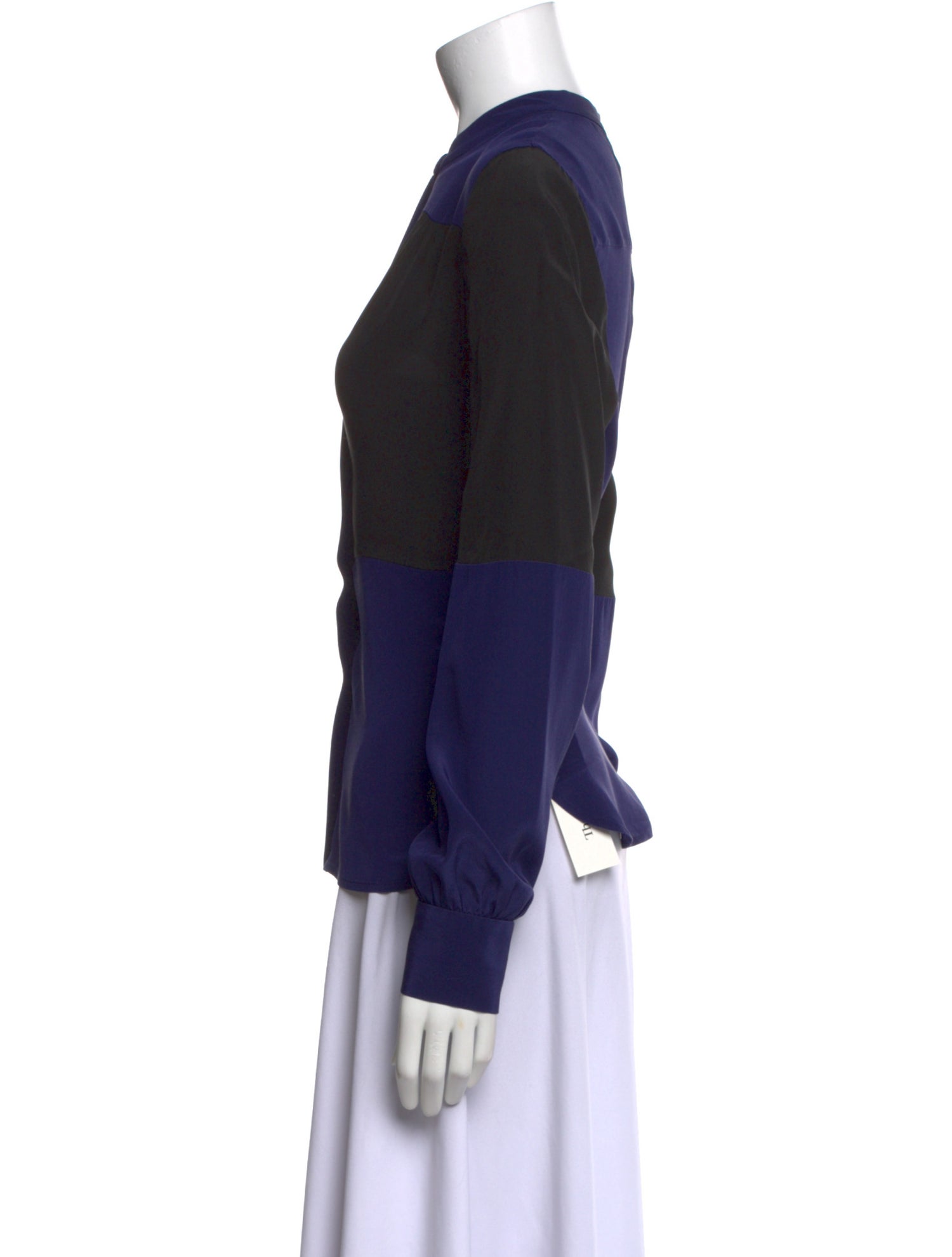 Diane von Furstenberg Silk Mock Neck Blouse