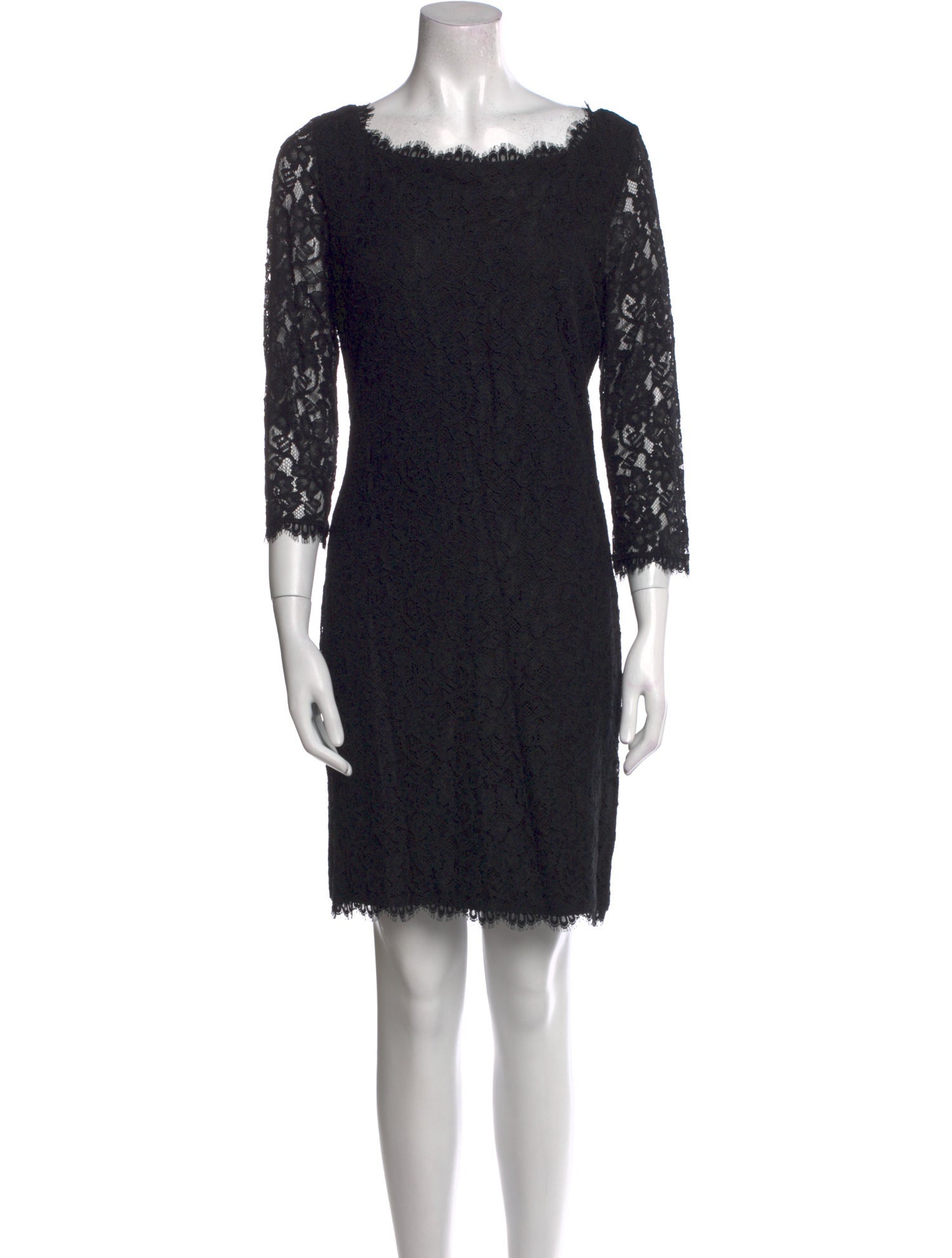 Diane von Furstenberg Lace Pattern Knee-Length Dress