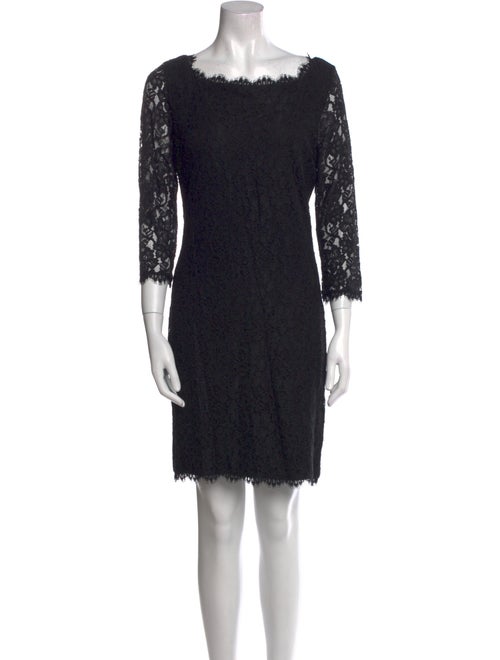 Diane von Furstenberg Lace Pattern Knee-Length Dress
