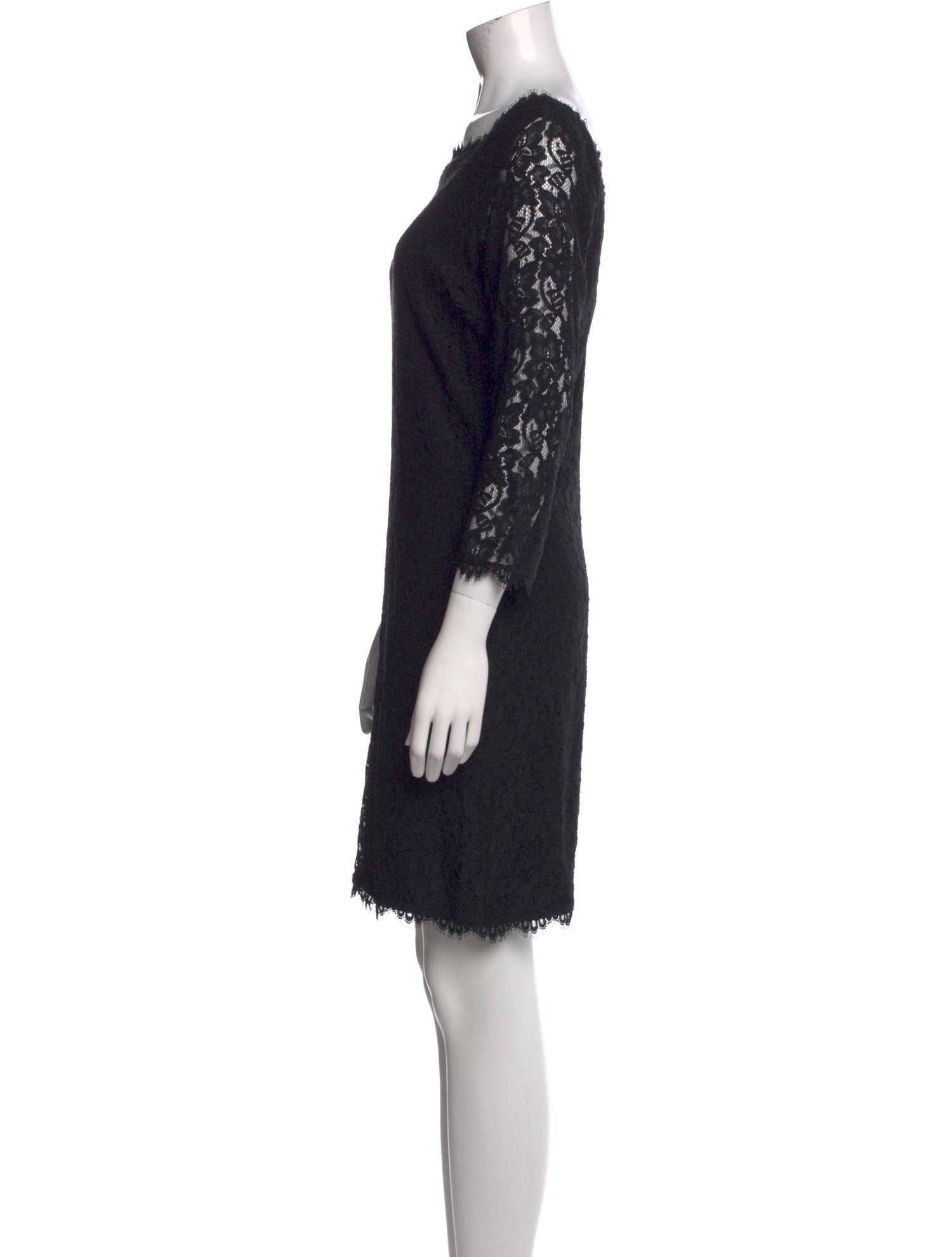 Diane von Furstenberg Lace Pattern Knee-Length Dress