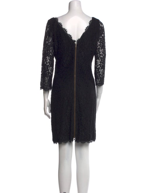 Diane von Furstenberg Lace Pattern Knee-Length Dress