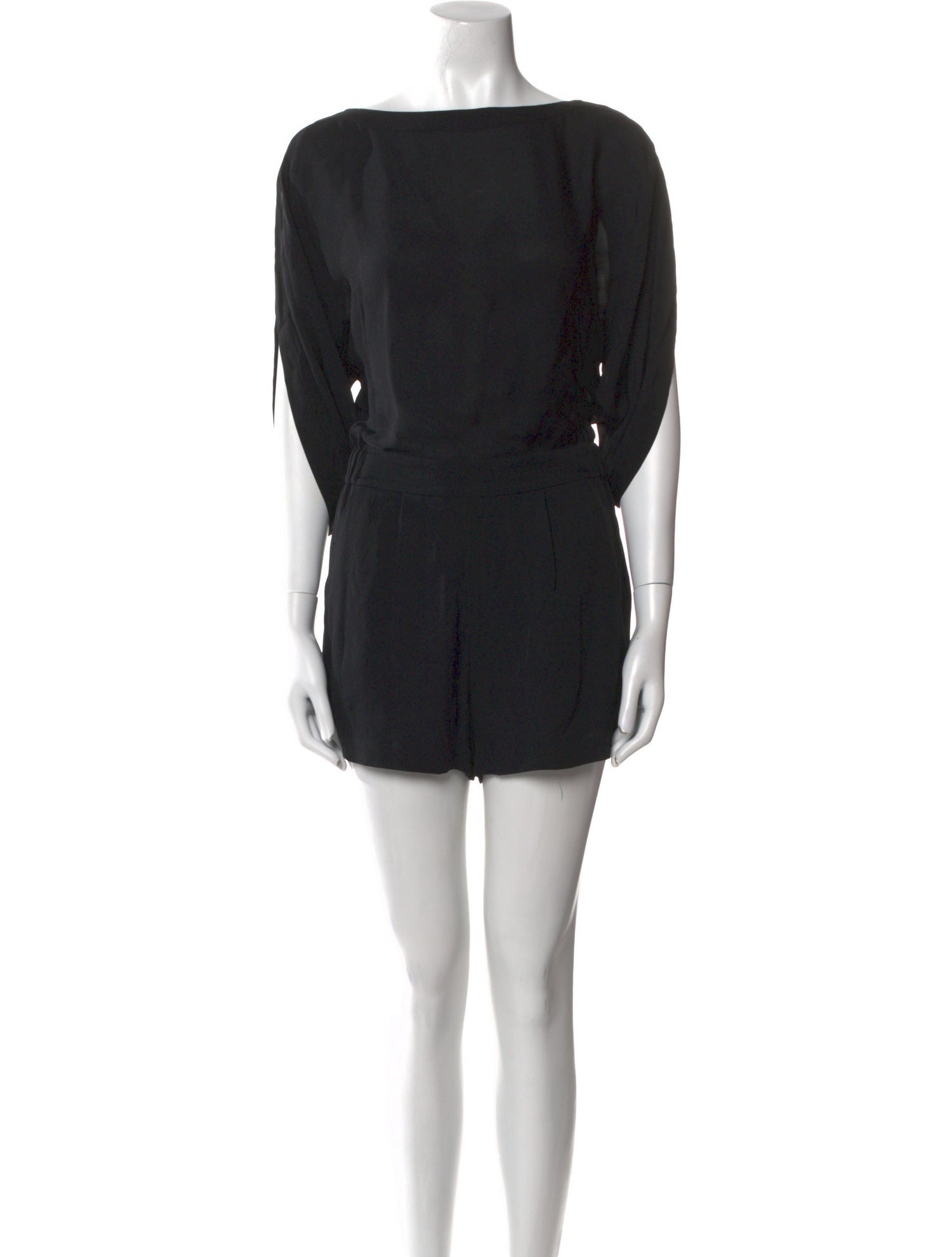 Diane von Furstenberg Silk Bateau Neckline Romper
