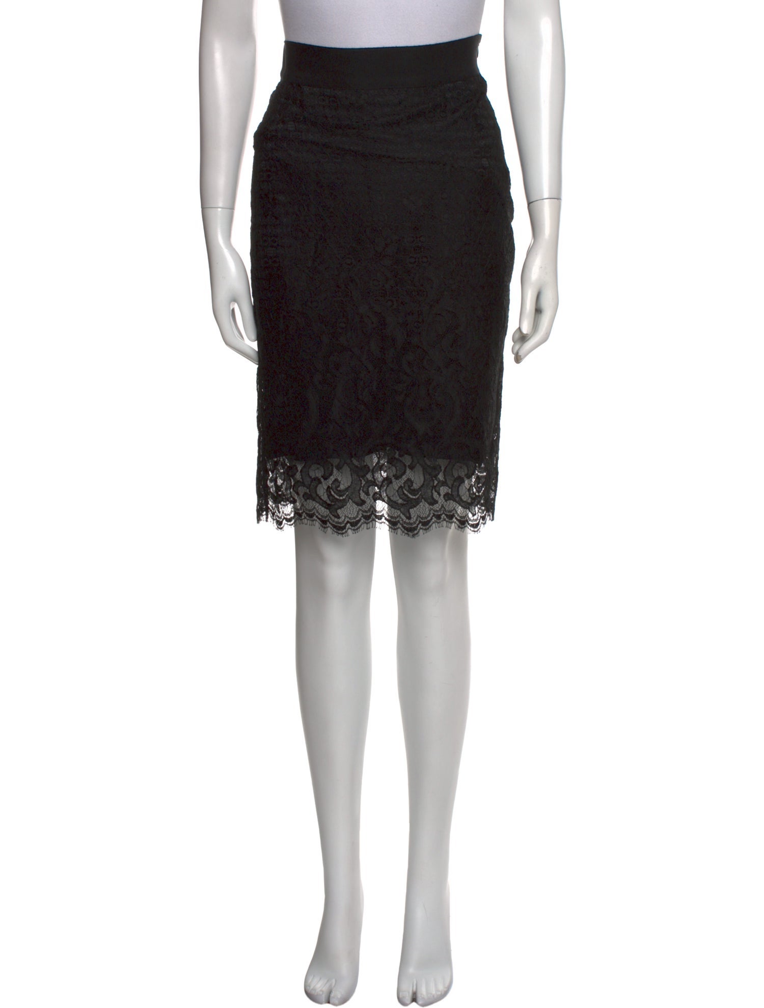 Diane von Furstenberg Lace Pattern Knee-Length Skirt