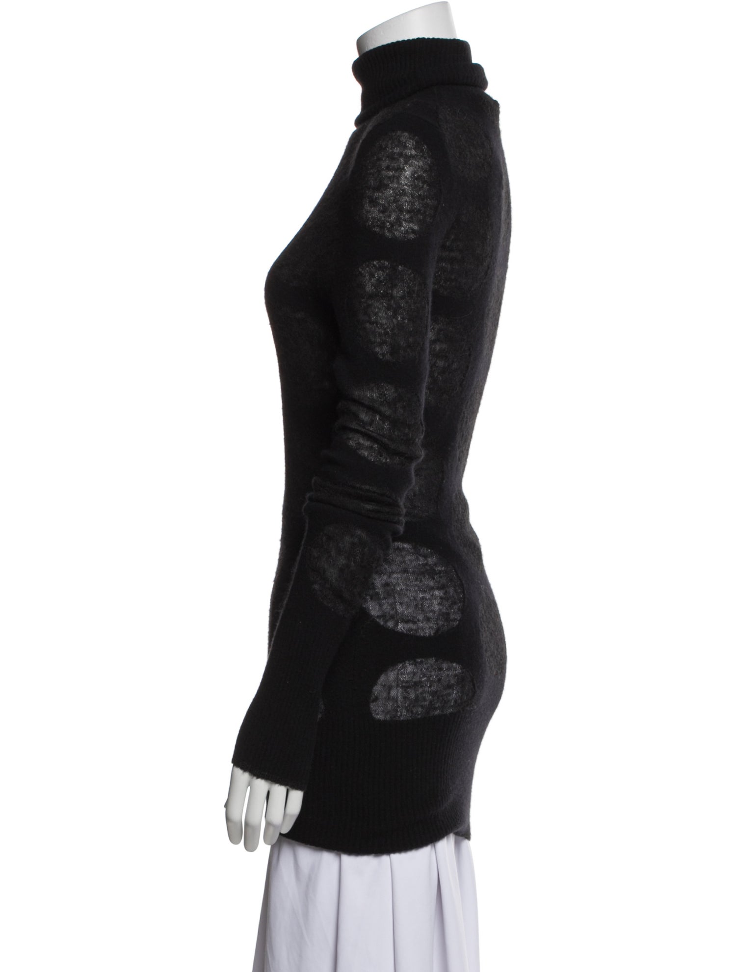 Diane von Furstenberg Merino Wool Polka Dot Print Sweater