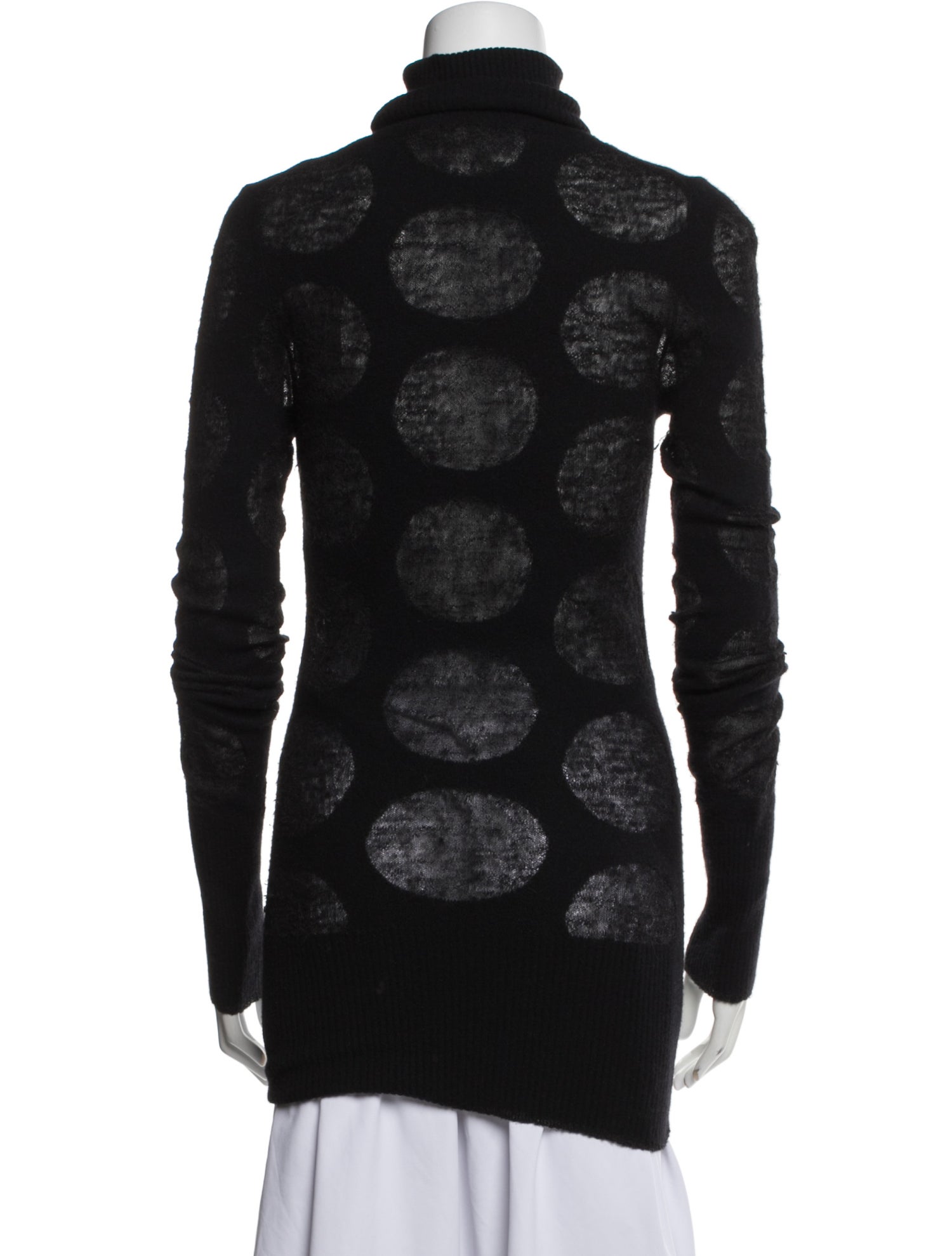 Diane von Furstenberg Merino Wool Polka Dot Print Sweater