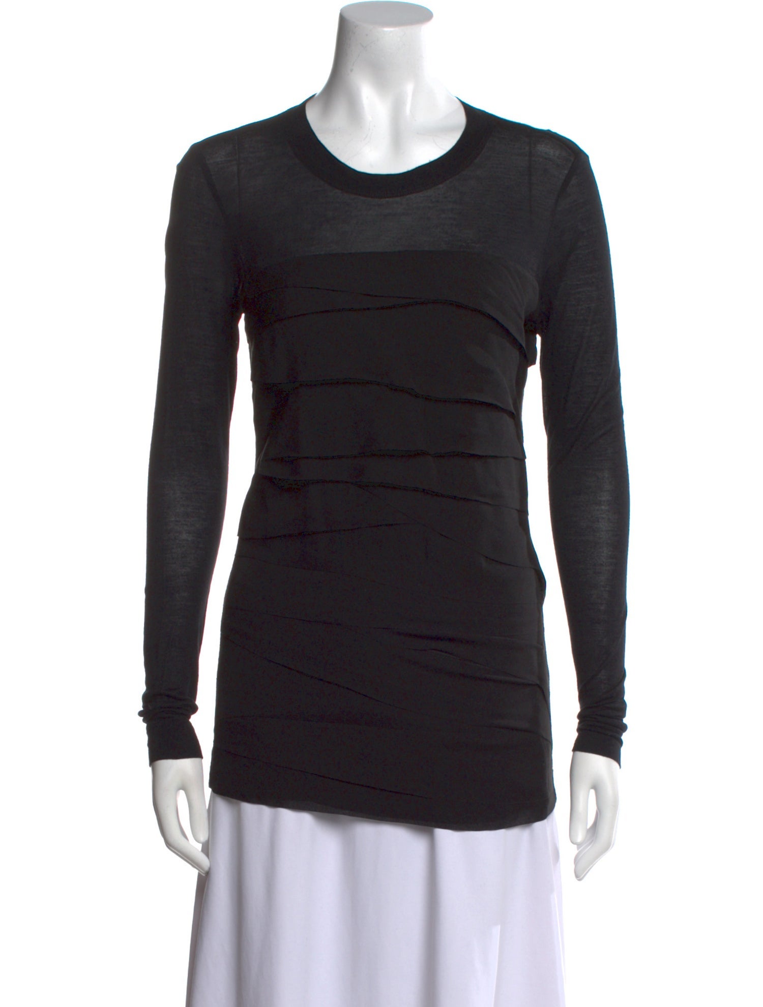 Diane von Furstenberg Crew Neck Long Sleeve T-Shirt