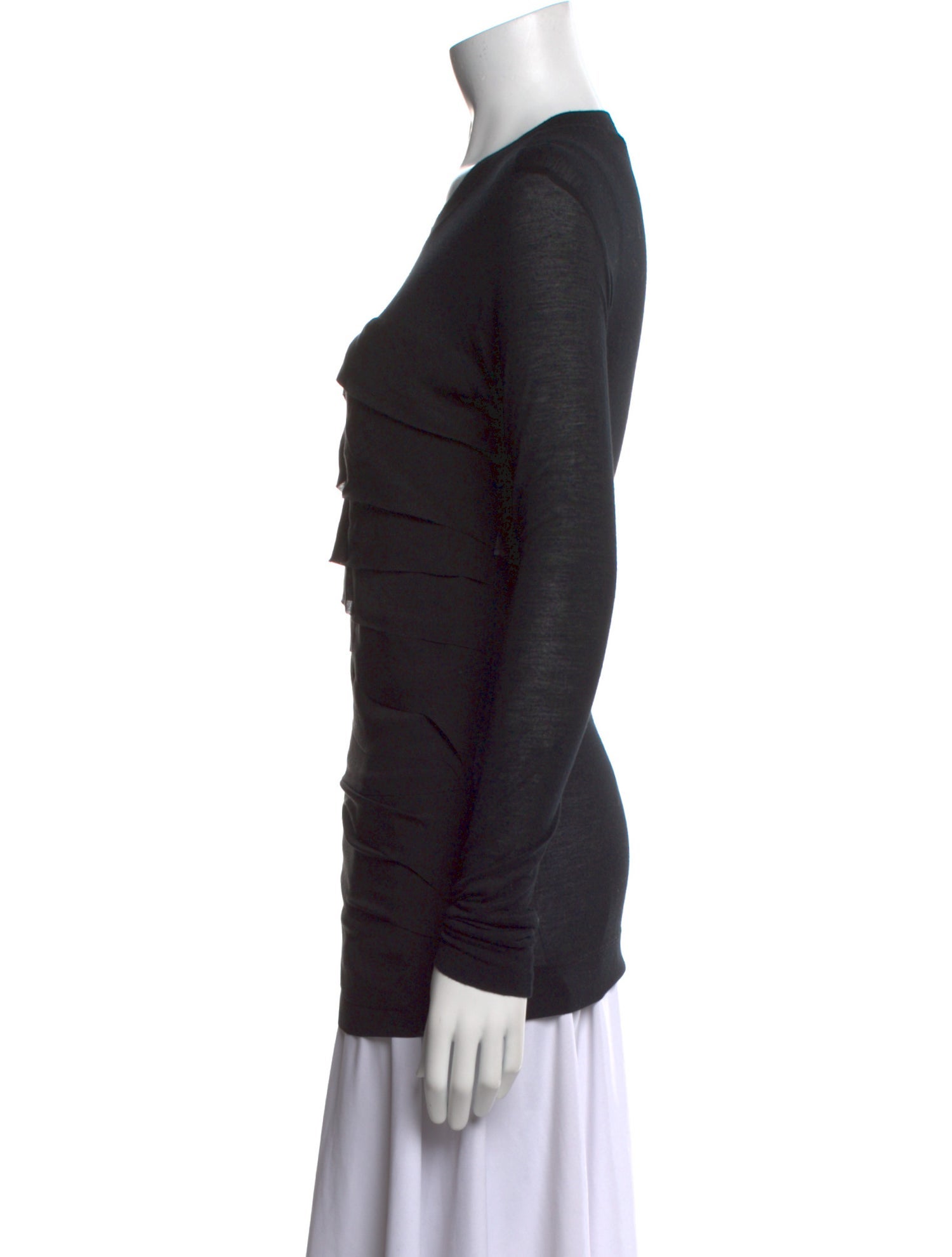 Diane von Furstenberg Crew Neck Long Sleeve T-Shirt