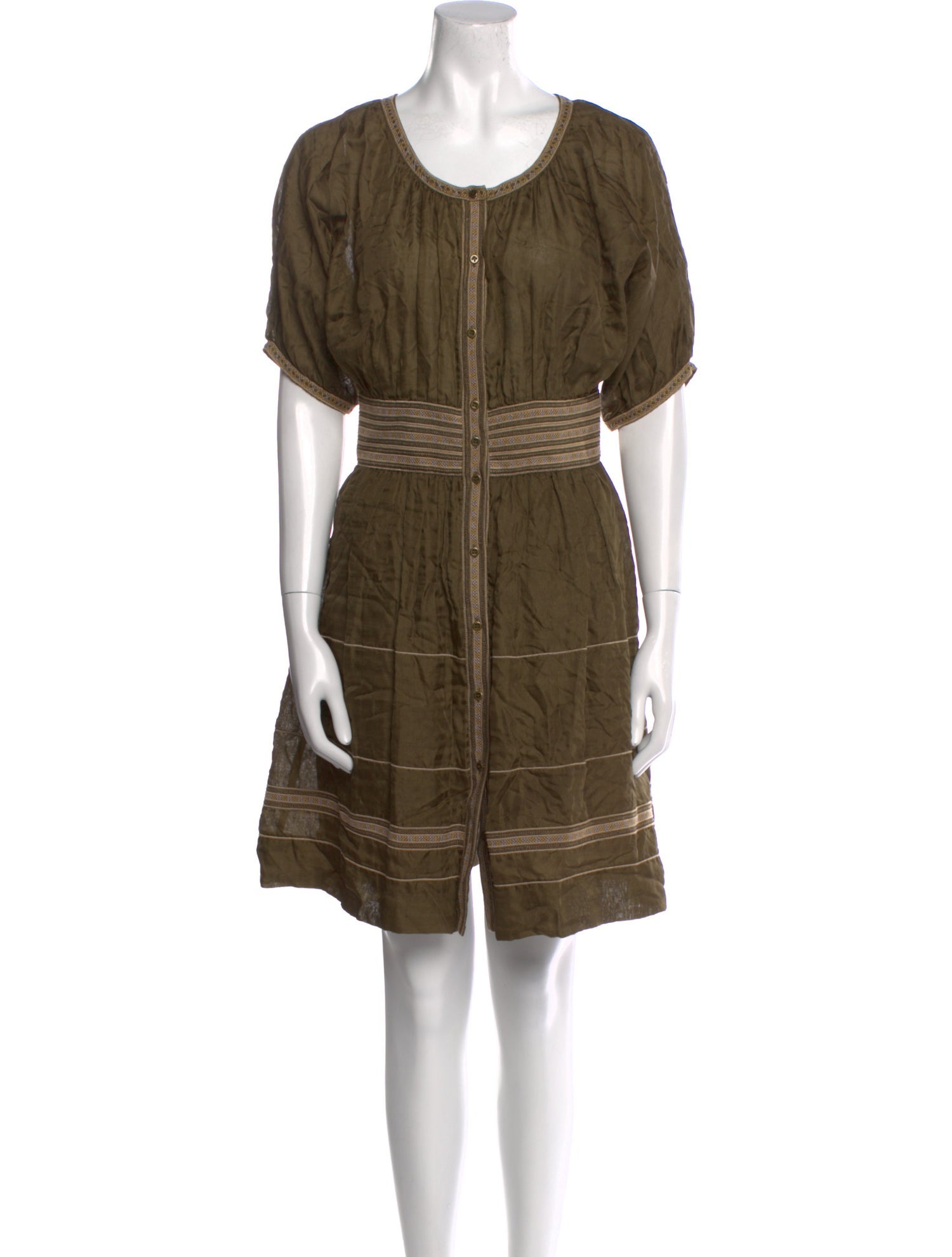 Diane von Furstenberg Scoop Neck Mini Dress