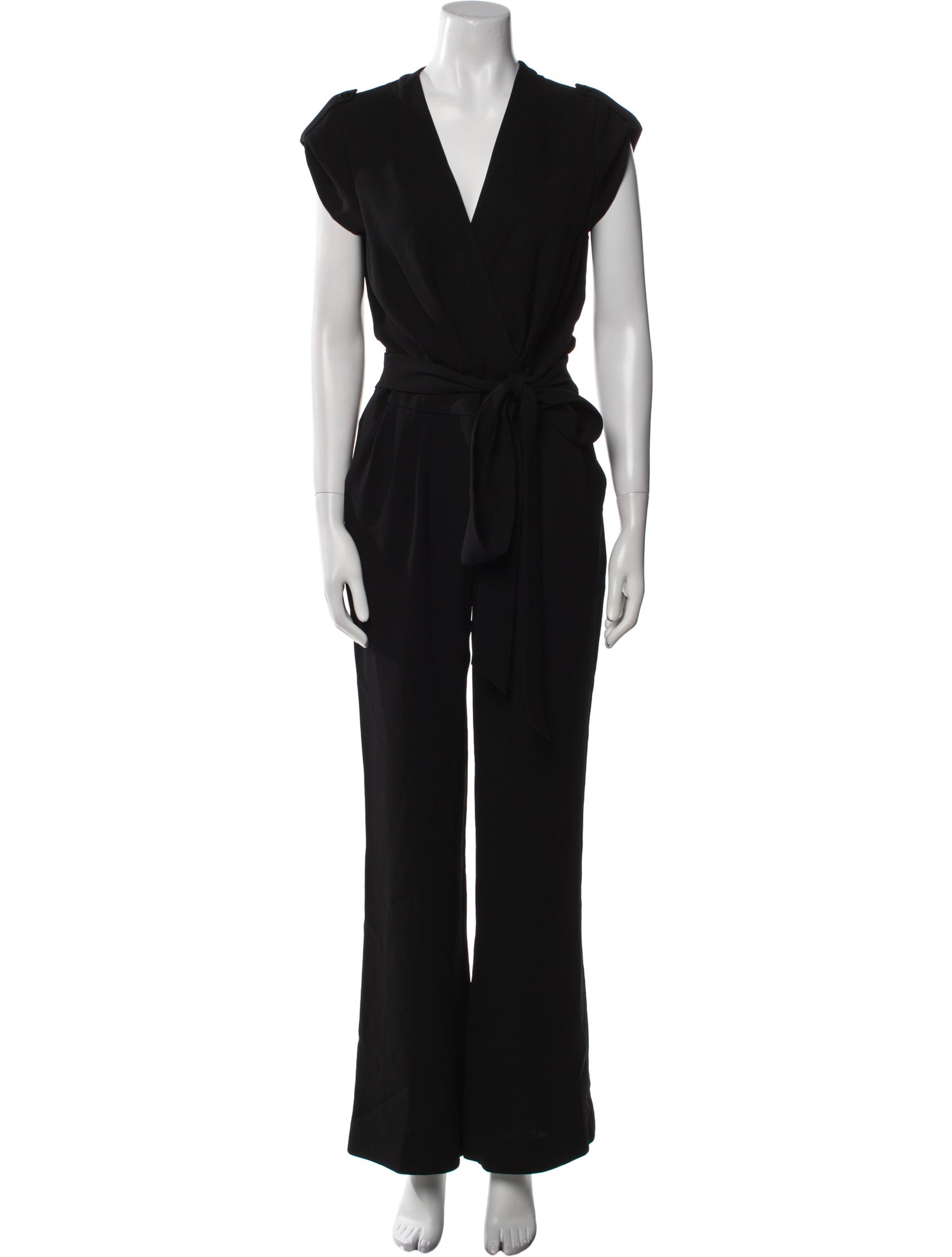 Diane von Furstenberg Silk V-Neck Jumpsuit