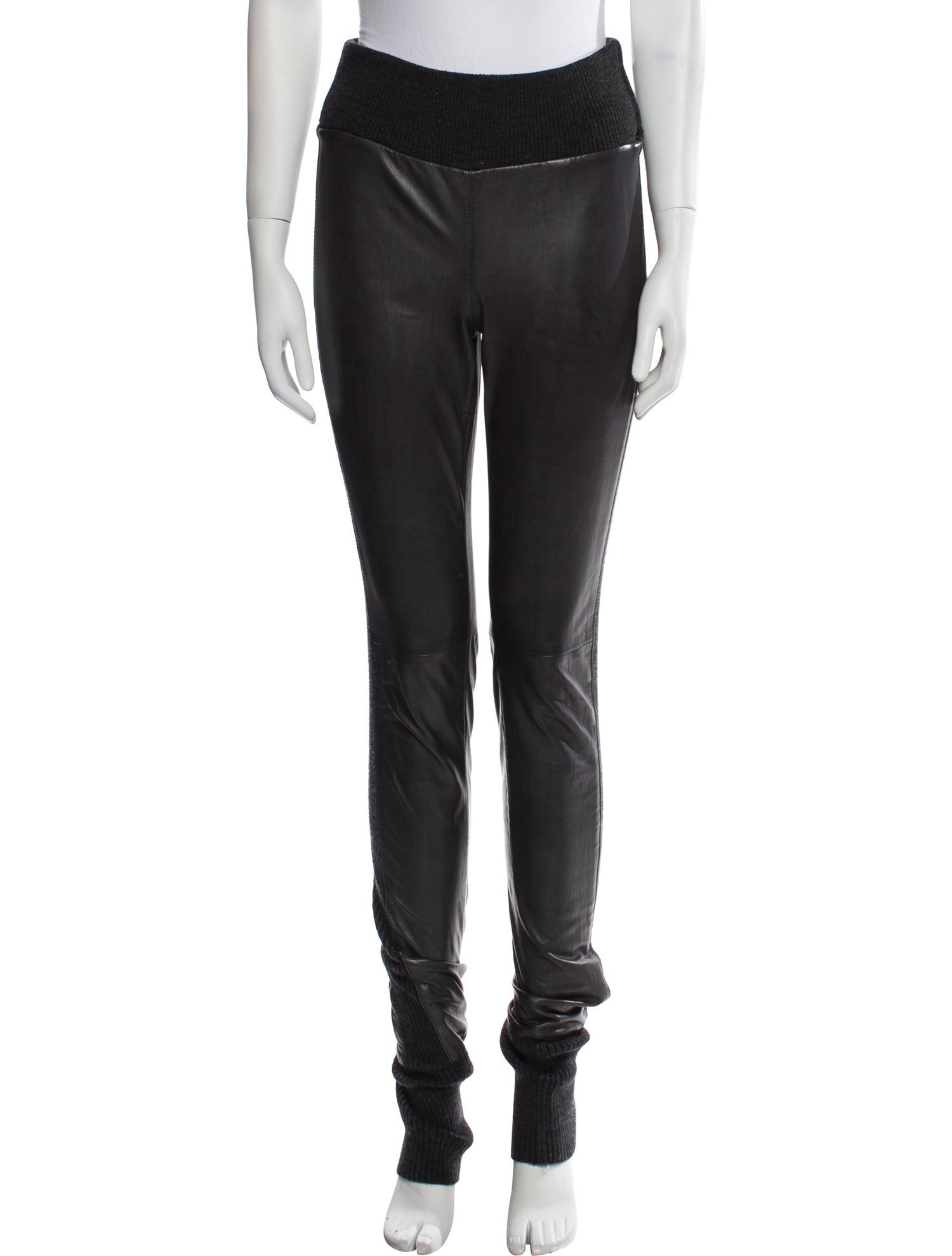 Diane von Furstenberg Leather Skinny Leg Pants