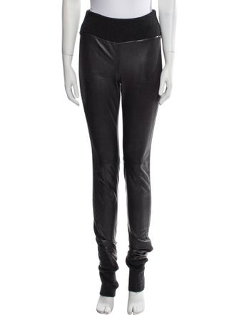 Diane von Furstenberg Leather Skinny Leg Pants