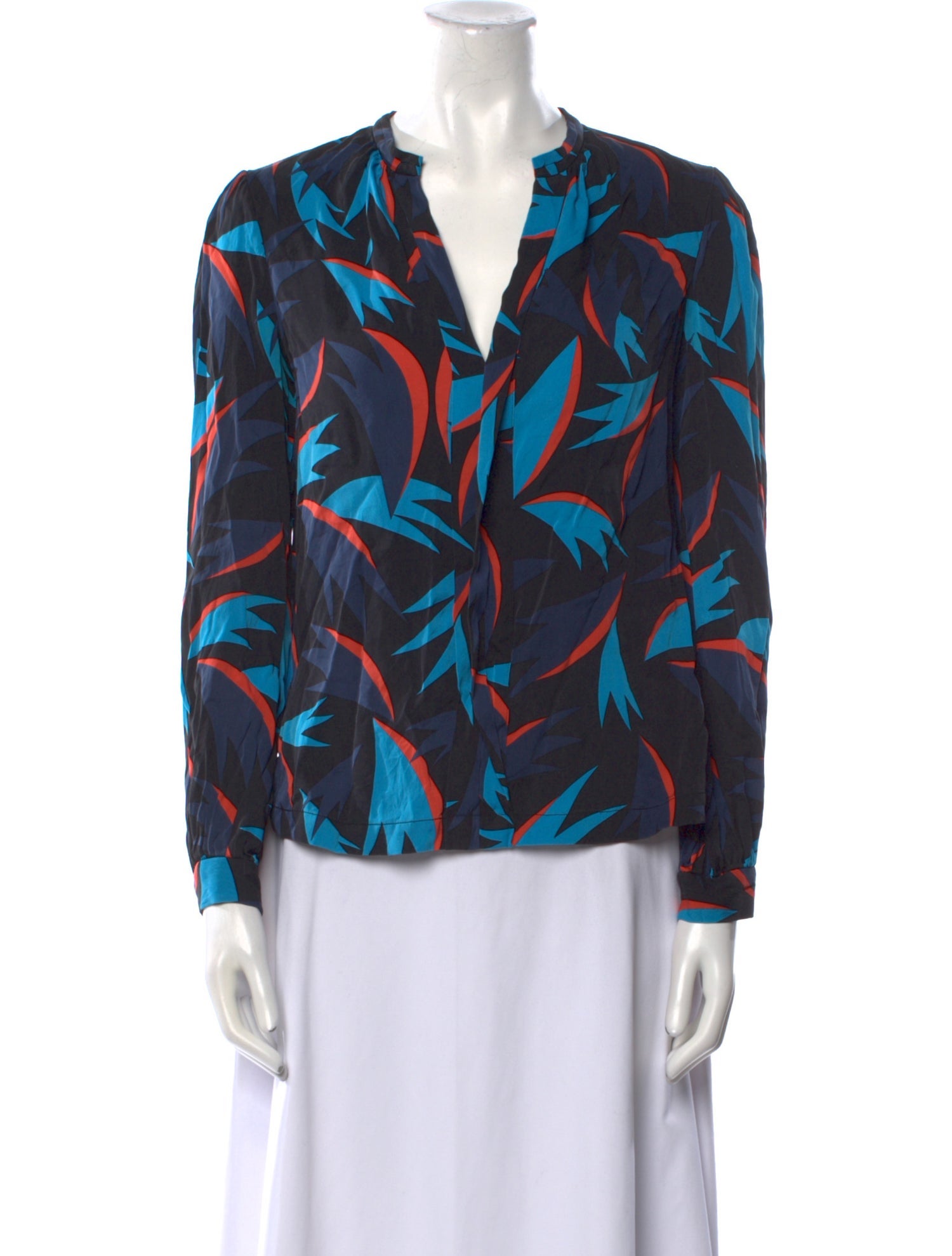 Diane von Furstenberg Silk Printed Blouse