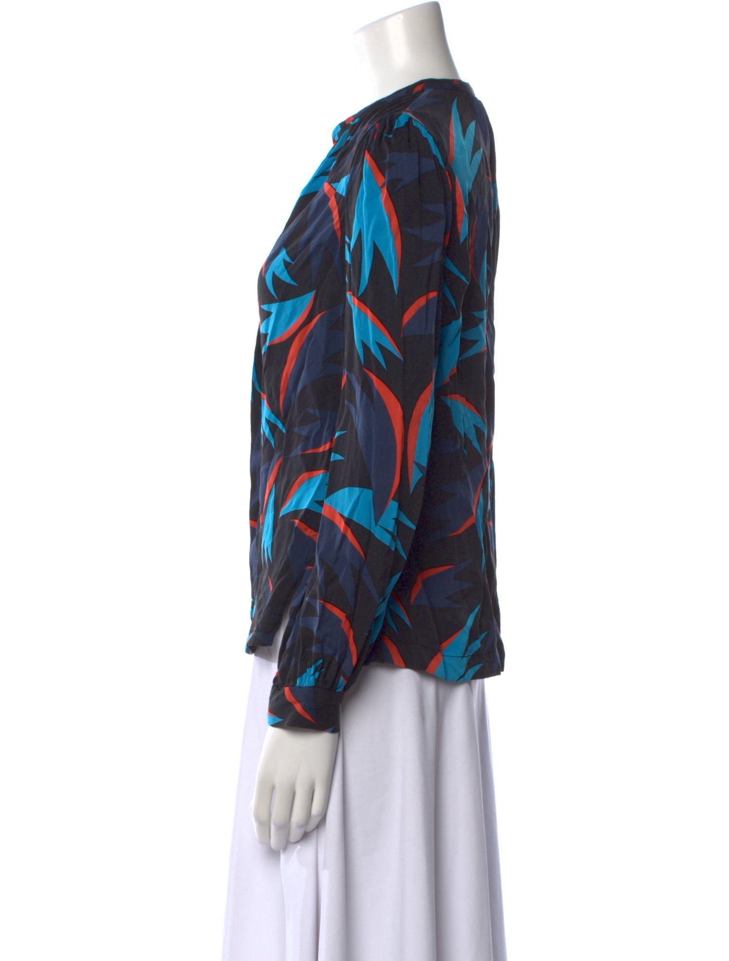 Diane von Furstenberg Silk Printed Blouse