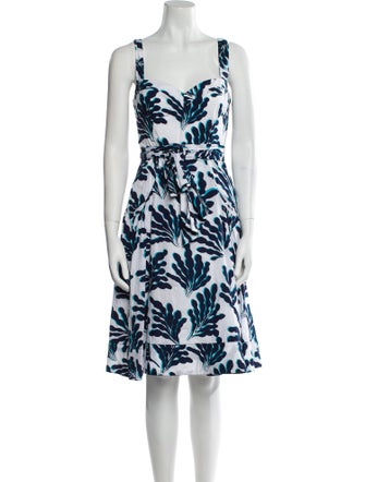 Diane von Furstenberg Floral Print Knee-Length Dress