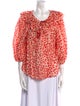 Diane von Furstenberg Printed Scoop Neck Blouse