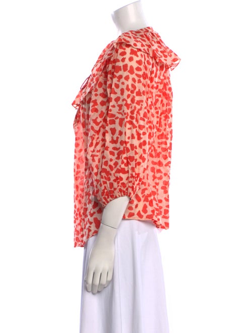 Diane von Furstenberg Printed Scoop Neck Blouse