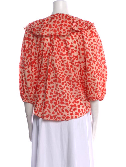 Diane von Furstenberg Printed Scoop Neck Blouse