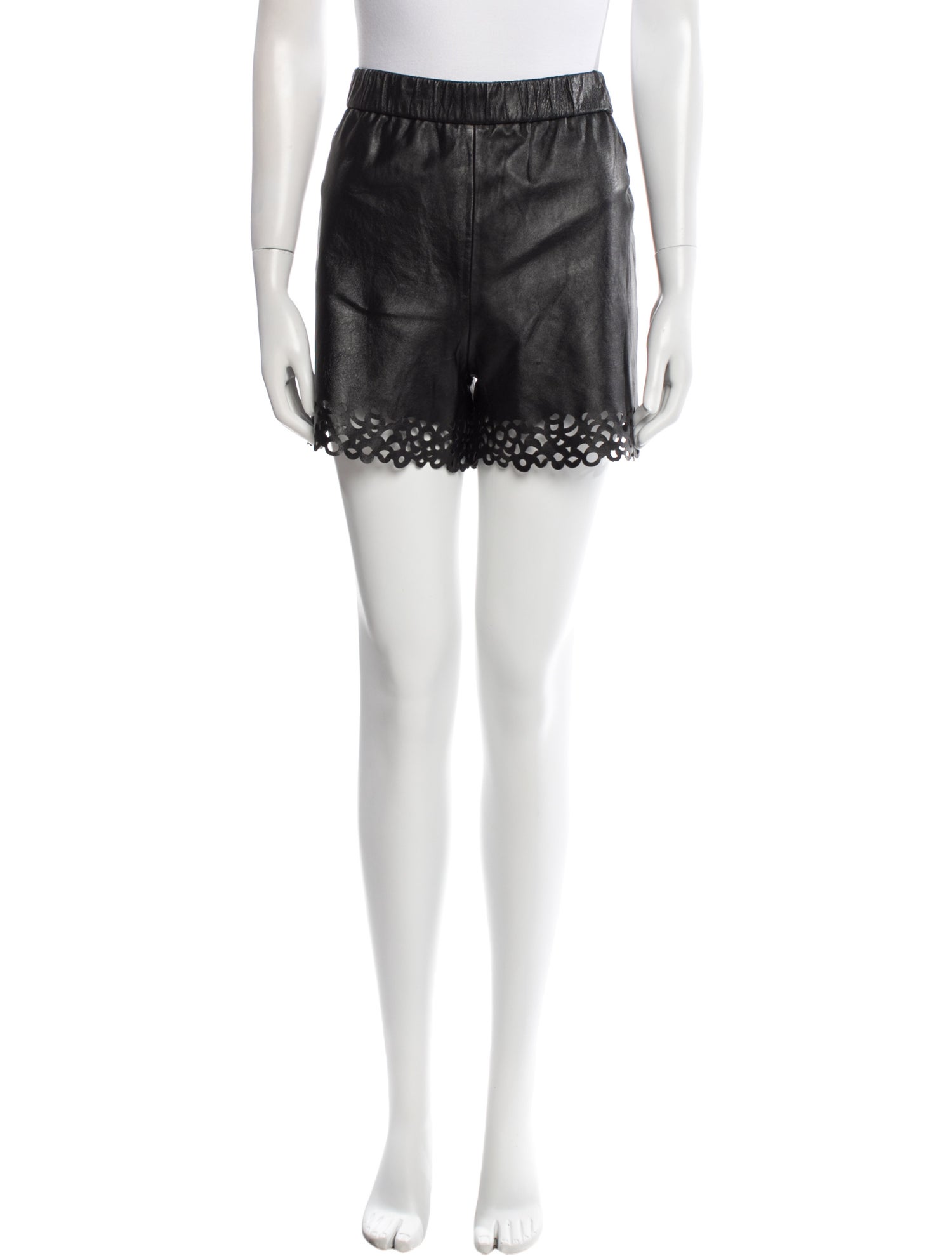 Diane von Furstenberg Leather Mini Shorts