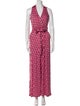 Diane von Furstenberg Printed V-Neck Jumpsuit