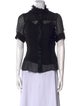 Diane von Furstenberg Silk Mock Neck Blouse