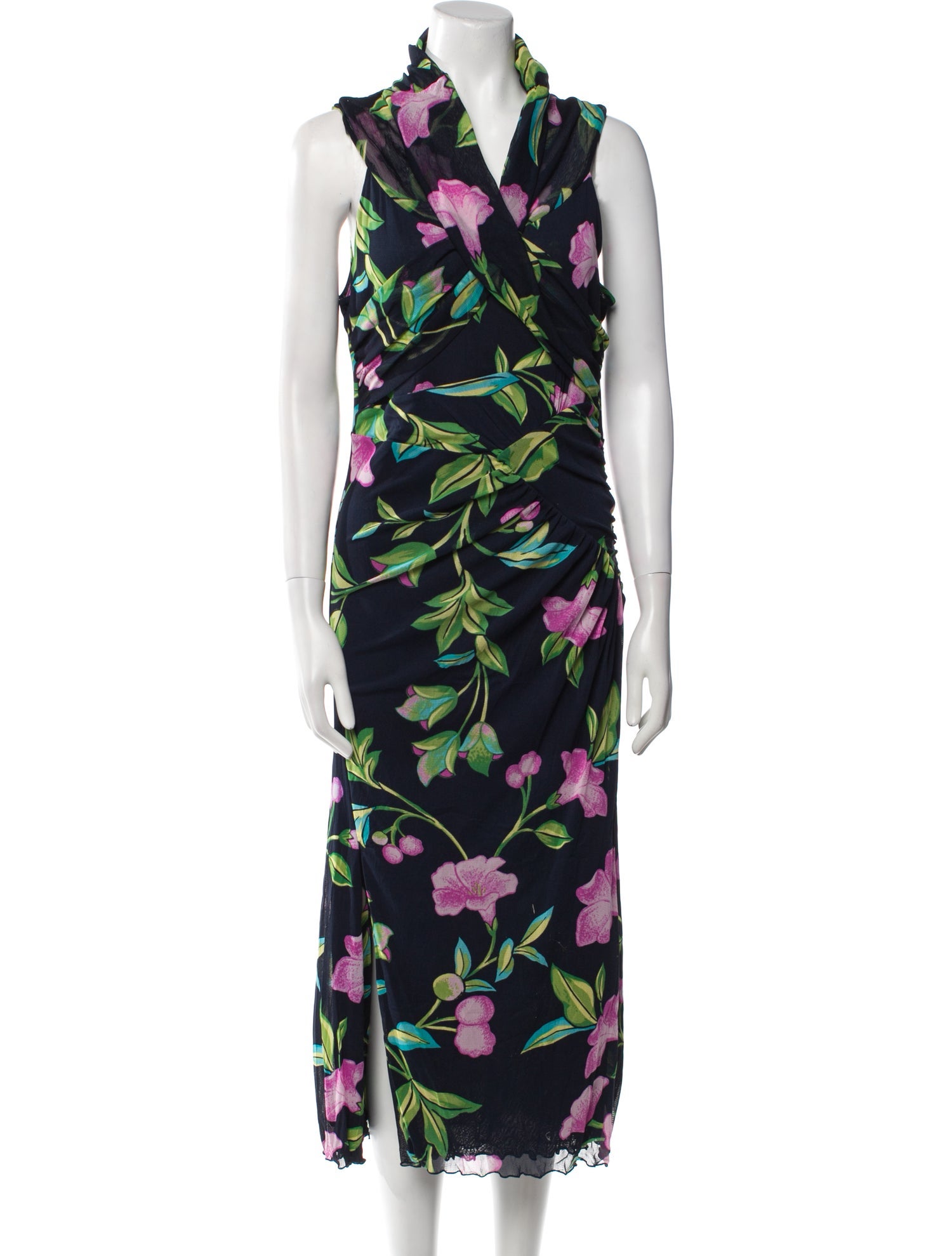 Diane von Furstenberg Floral Print Long Dress