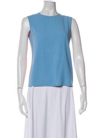 Diane von Furstenberg Bateau Neckline Sleeveless Top