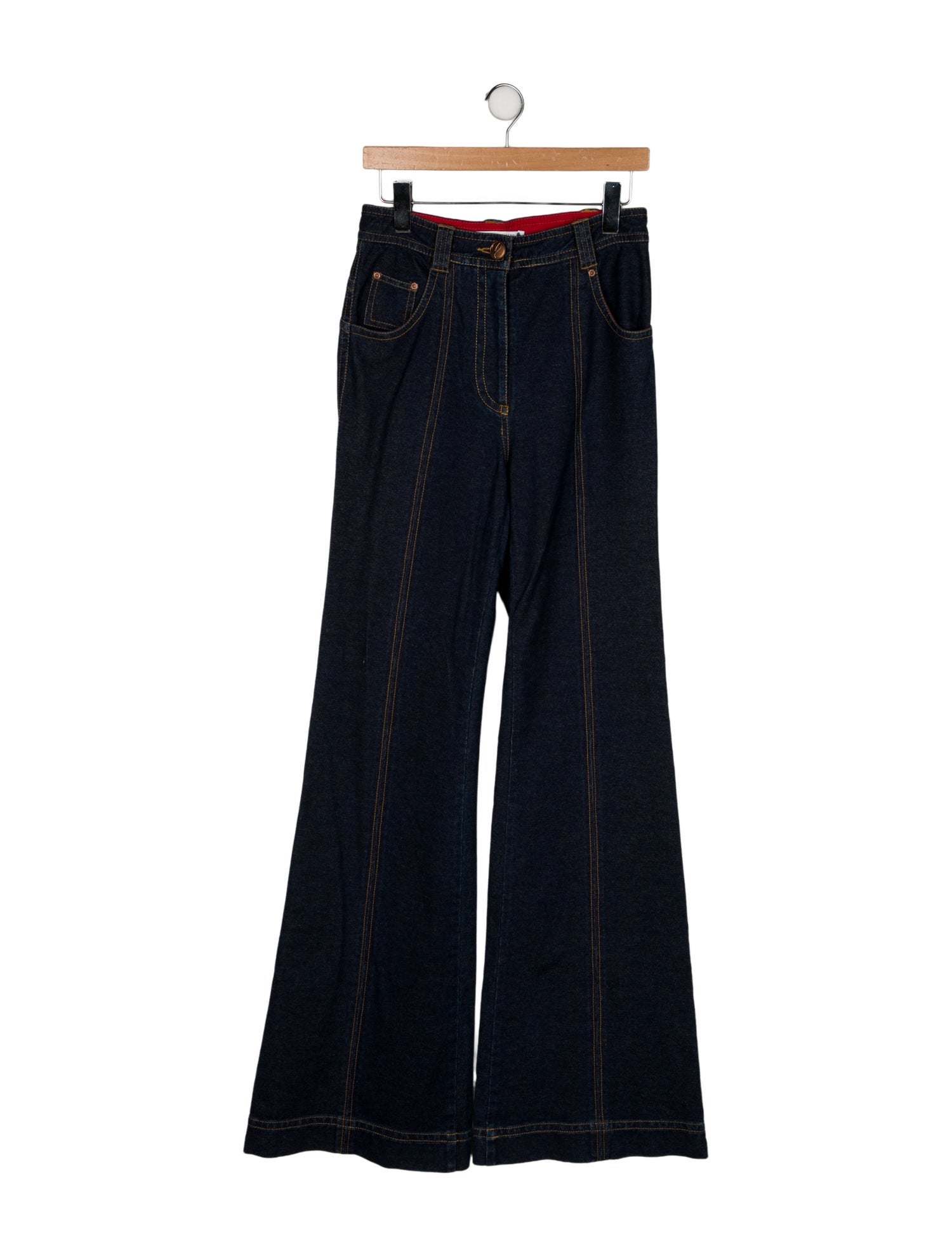 Diane von Furstenberg High-Rise Wide Leg Jeans