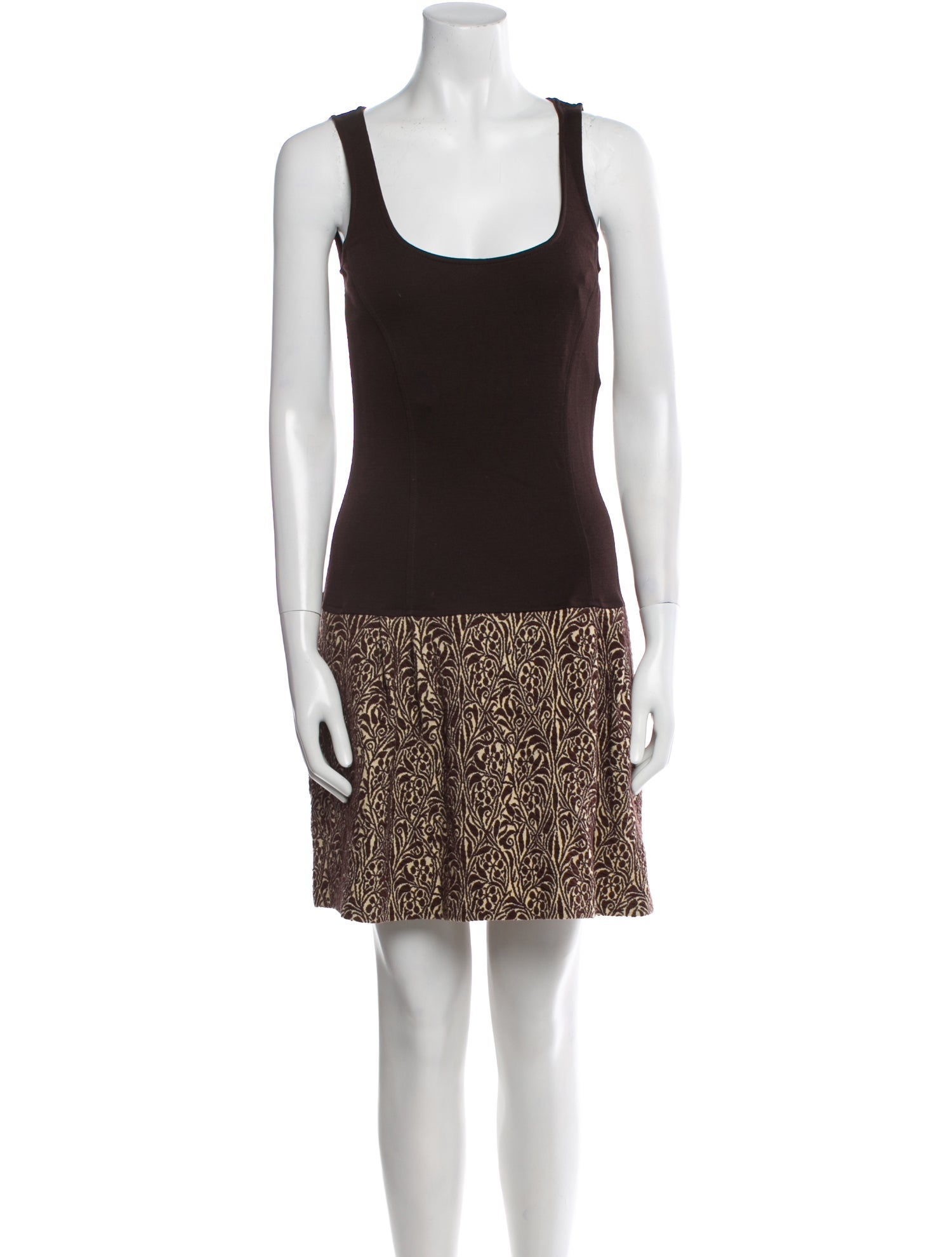 Diane von Furstenberg Colorblock Pattern Mini Dress