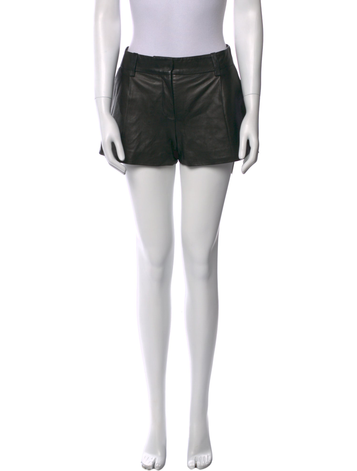 Diane von Furstenberg Leather Mini Shorts