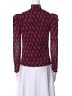 Diane von Furstenberg Printed Mock Neck Blouse