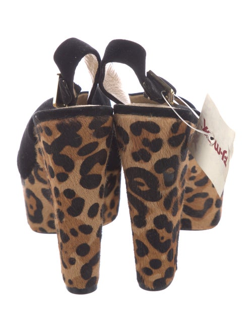 Diane von Furstenberg Ponyhair Animal Print Slingback Pumps