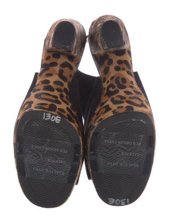 Diane von Furstenberg Ponyhair Animal Print Slingback Pumps