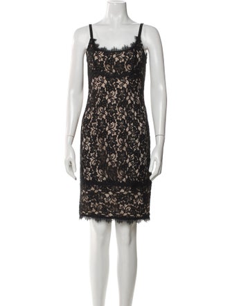 Diane von Furstenberg Lace Pattern Knee-Length Dress