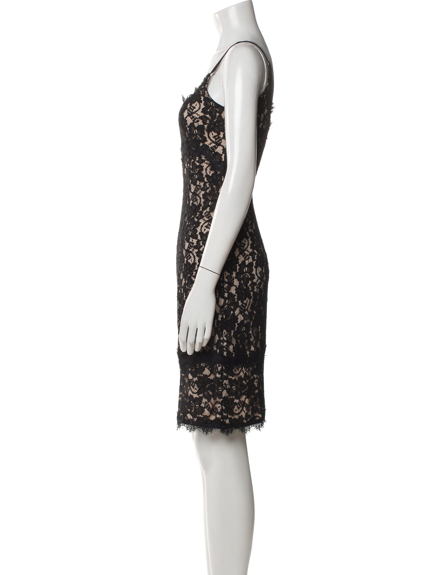 Diane von Furstenberg Lace Pattern Knee-Length Dress