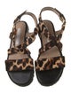 Diane von Furstenberg Ponyhair Animal Print Slingback Sandals