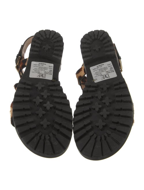 Diane von Furstenberg Ponyhair Animal Print Slingback Sandals