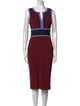 Diane von Furstenberg Colorblock Pattern Knee-Length Dress