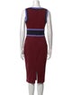 Diane von Furstenberg Colorblock Pattern Knee-Length Dress