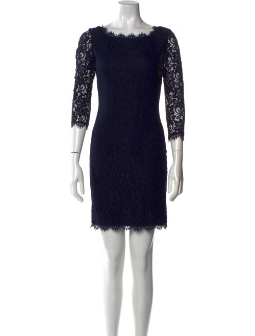 Diane von Furstenberg Lace Pattern Mini Dress