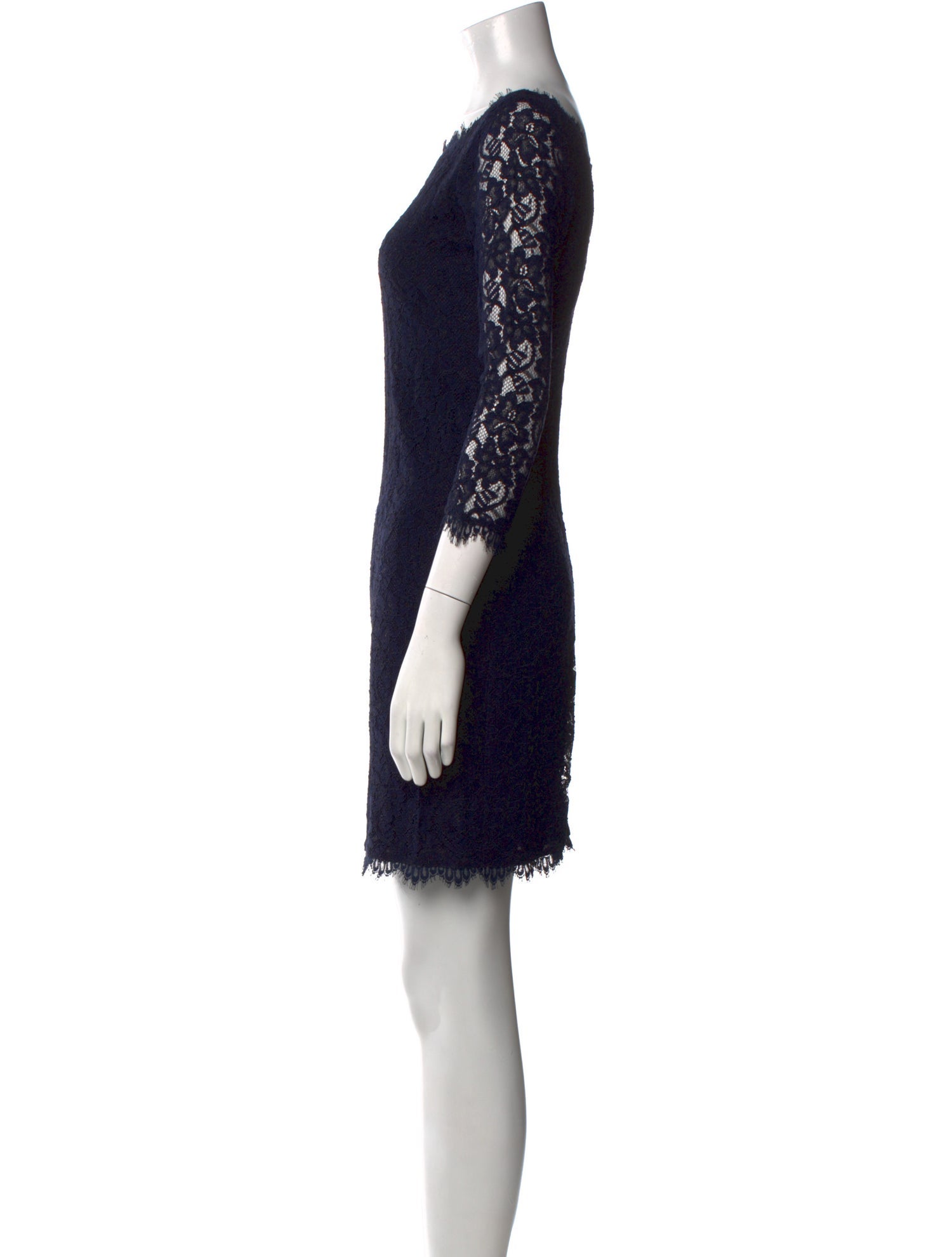 Diane von Furstenberg Lace Pattern Mini Dress