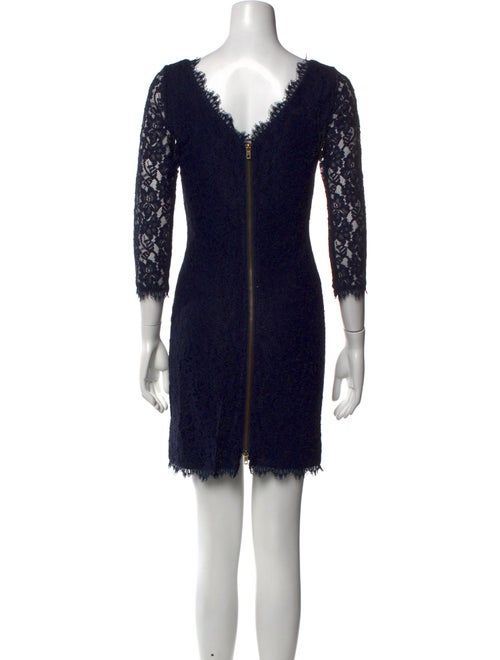 Diane von Furstenberg Lace Pattern Mini Dress