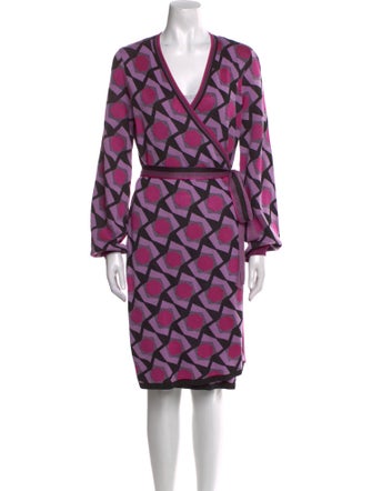 Diane von Furstenberg Printed Midi Length Dress