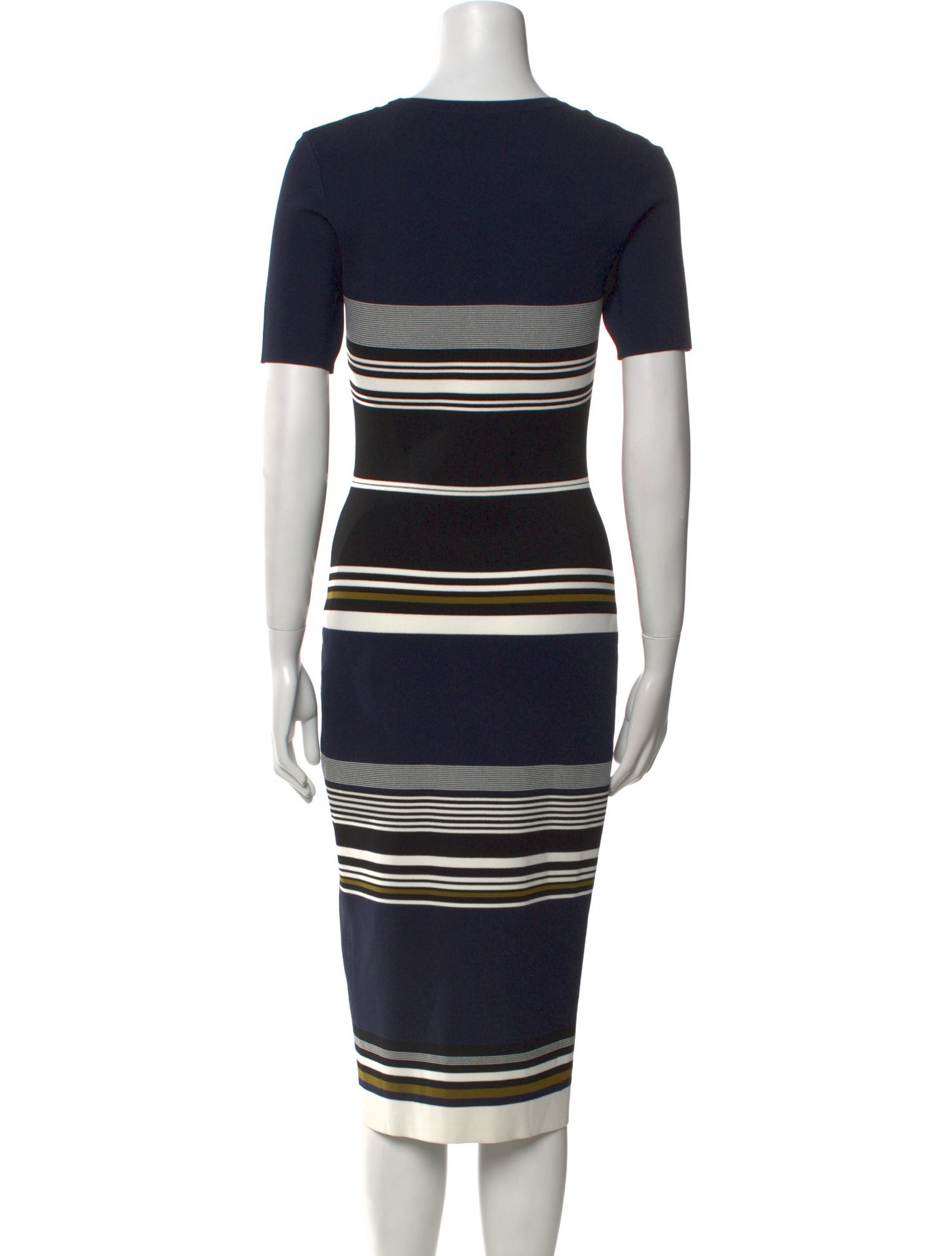 Diane von Furstenberg Striped Midi Length Dress