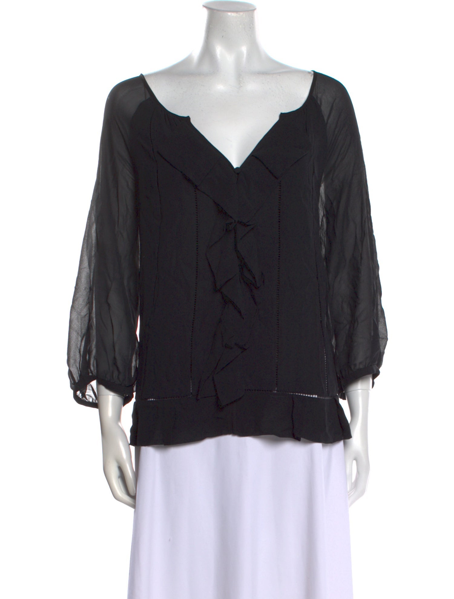 Diane von Furstenberg Silk V-Neck Blouse