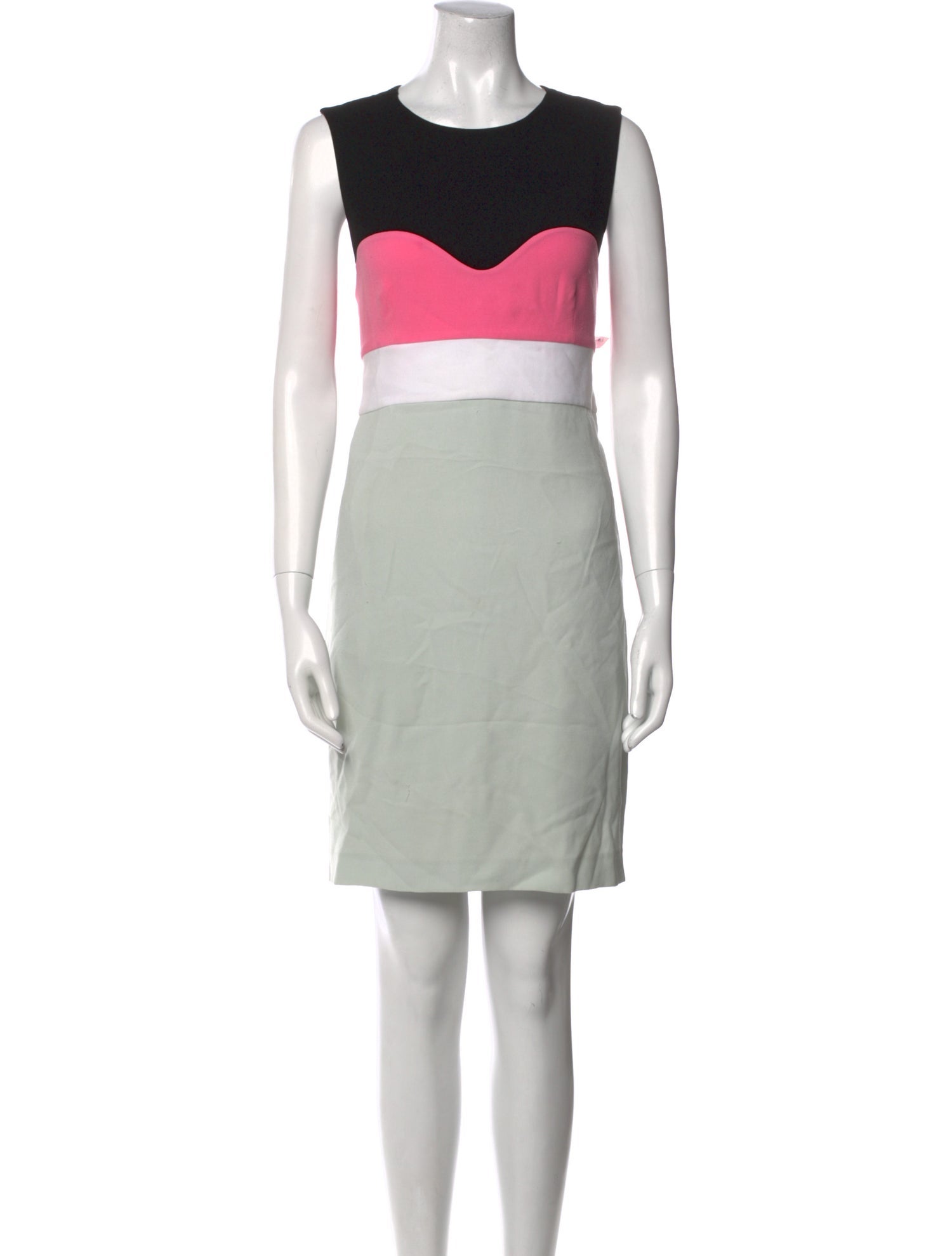 Diane von Furstenberg Colorblock Pattern Mini Dress