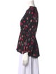 Diane von Furstenberg Silk Polka Dot Print Blouse