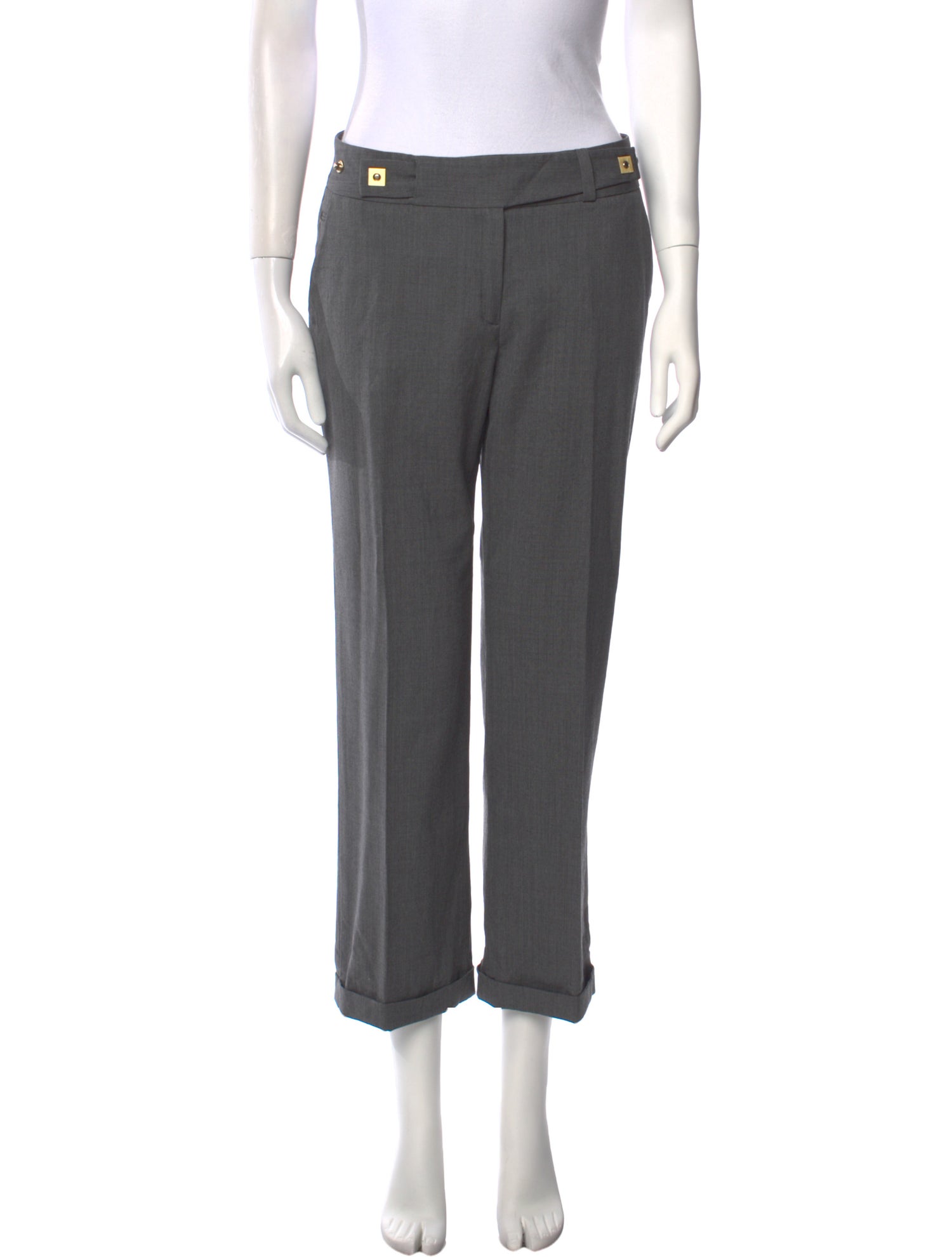 Diane von Furstenberg Wool Straight Leg Pants